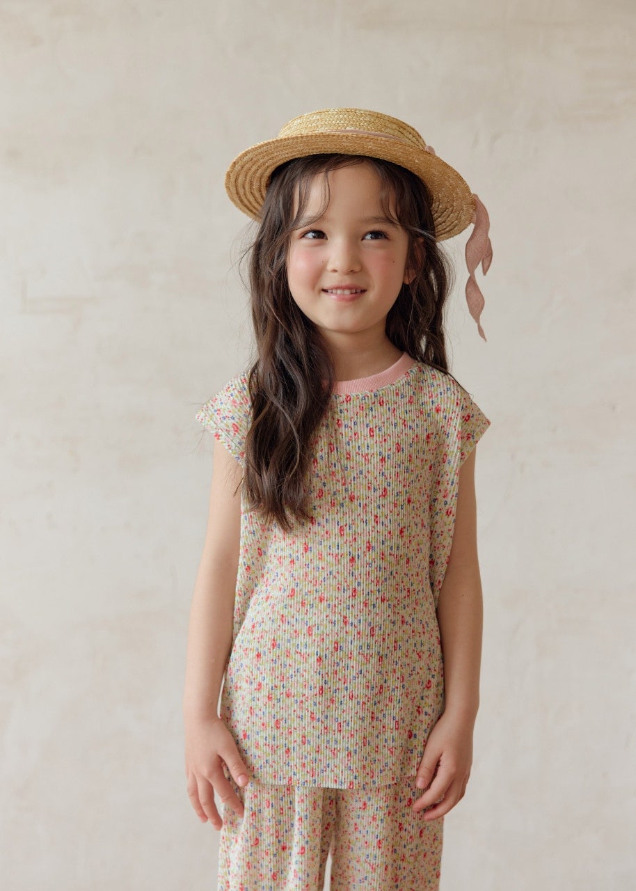 韓國童裝 26夏| DD04 Color Block Pleats Set (75-140cm)