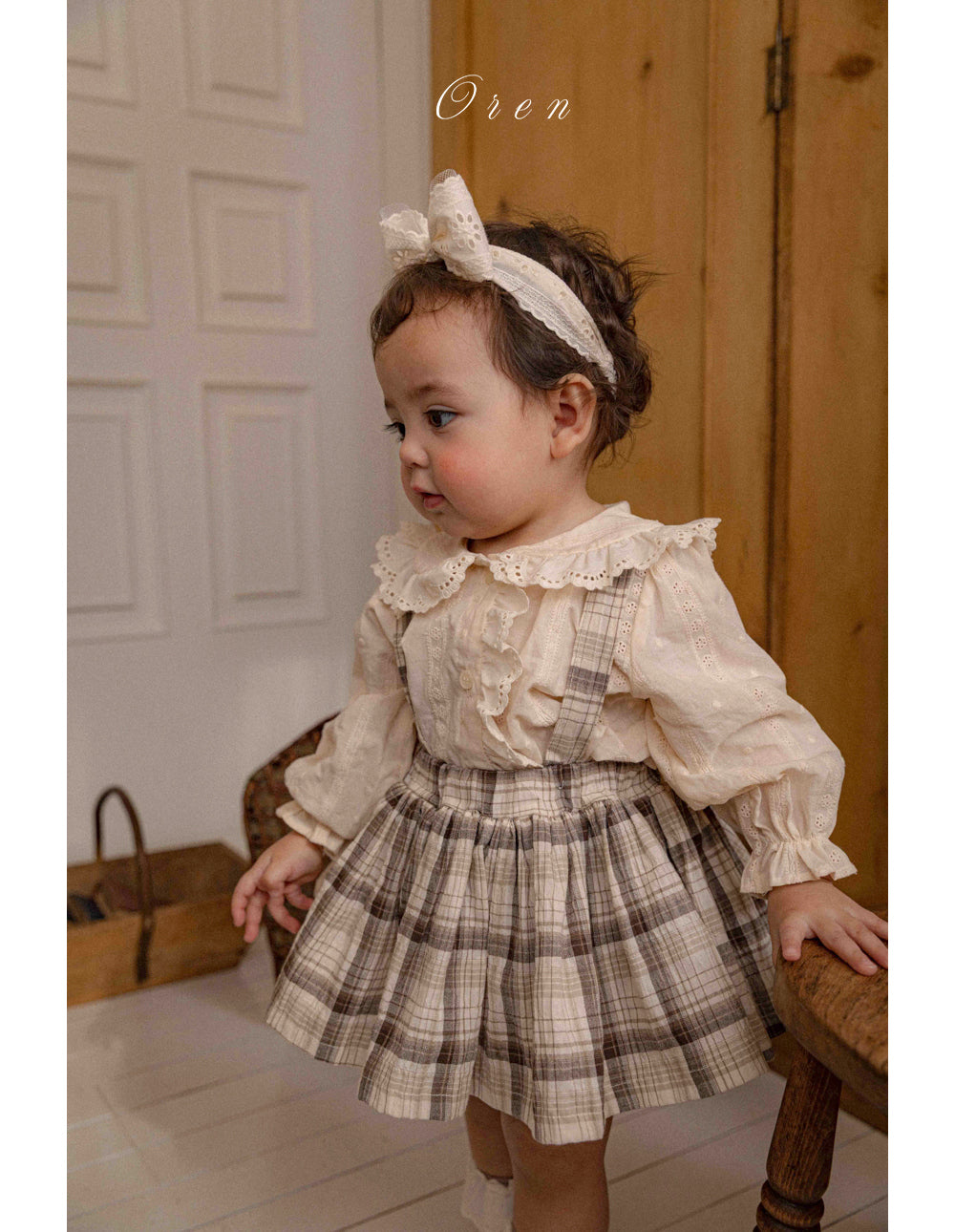 韓國童裝 26春 |  OR75 Amelia lace blouse (85~120cm)