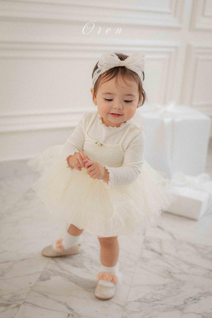 韓國童裝 26春 | OR26 Seriel Ribbed Tutu Suit