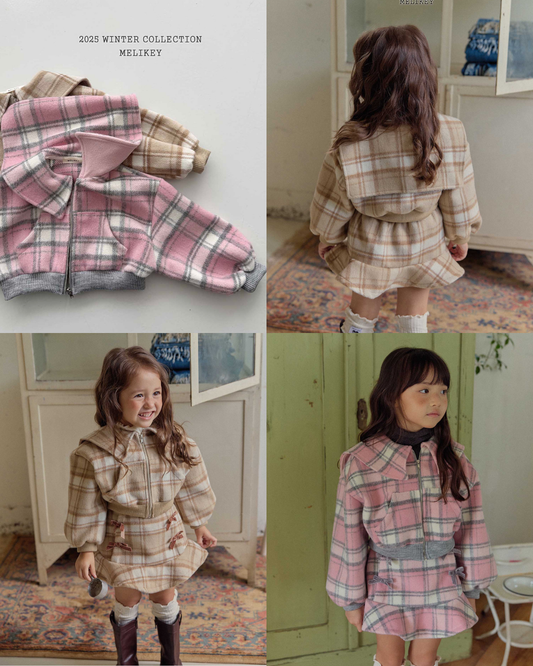 韓國童裝 25秋冬 | ME25422 Check Jacket