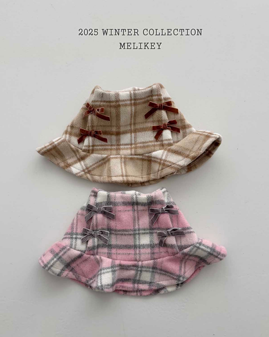 韓國童裝 25秋冬 | ME25423 Ribbon Check Skirt