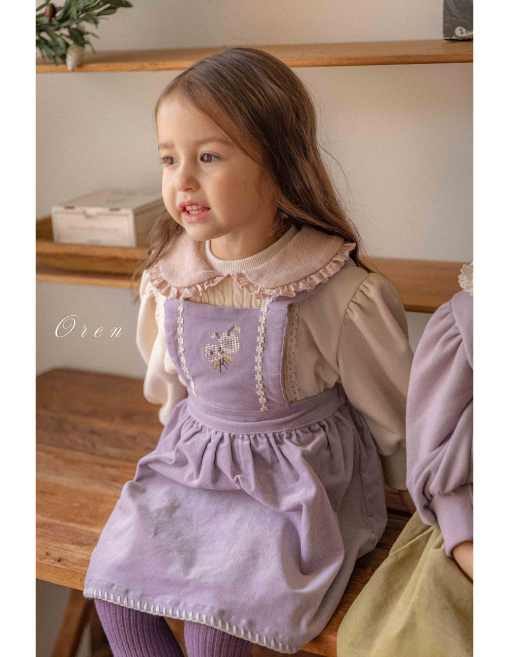 韓國童裝 25秋冬 | OR25416 Riley embroidered skirt