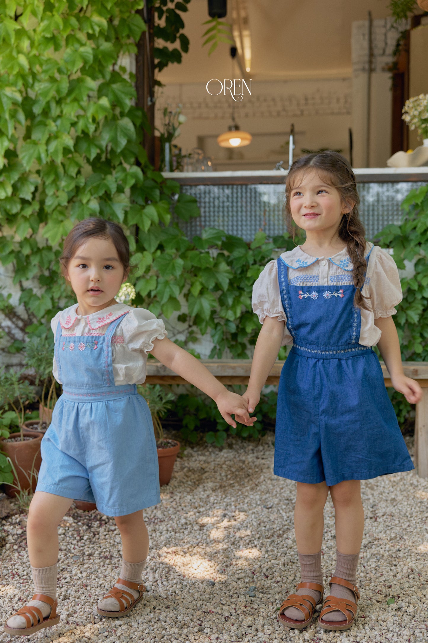 韓國童裝 26夏| OR81 Soleil Denim Overall 索雷伊牛仔吊帶褲 (90-120)