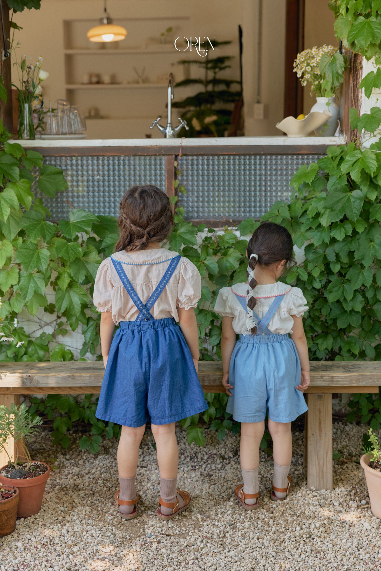 韓國童裝 26夏| OR81 Soleil Denim Overall 索雷伊牛仔吊帶褲 (90-120)