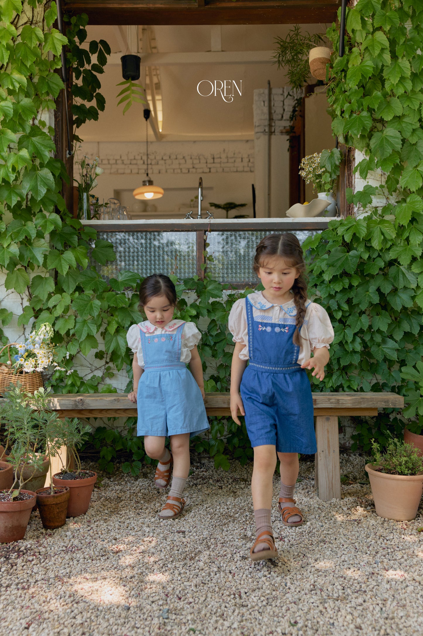 韓國童裝 26夏| OR81 Soleil Denim Overall 索雷伊牛仔吊帶褲 (90-120)