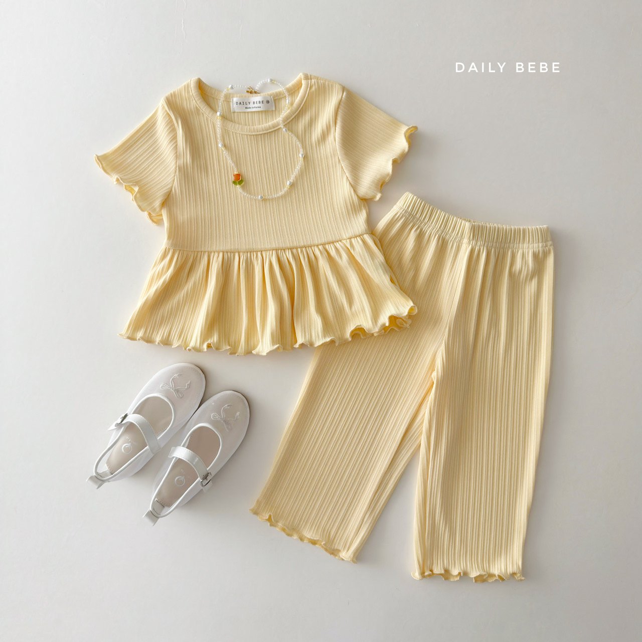 韓國童裝 26夏| DD09 Frill Pleats Set (75-140cm)