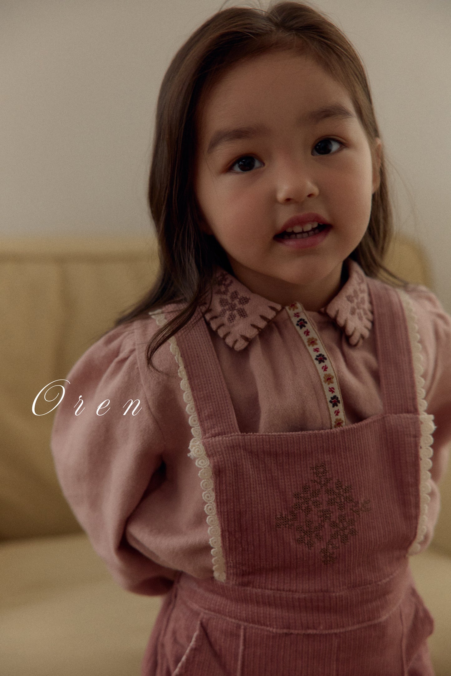 韓國童裝 25秋冬 | OR25409 Nanette Golden Overalls