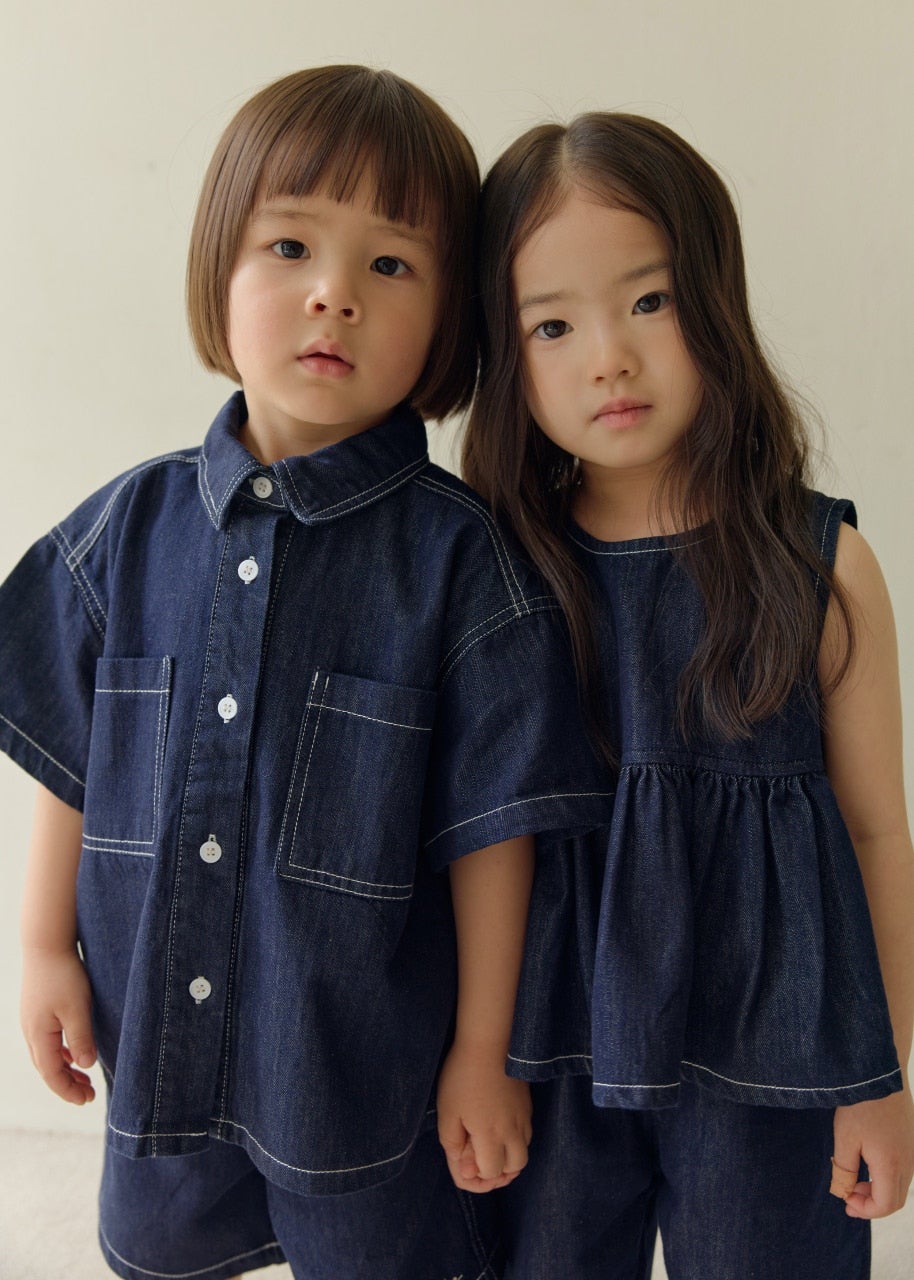 韓國童裝 26夏| DD26 Work Denim Shirt (75-140cm)