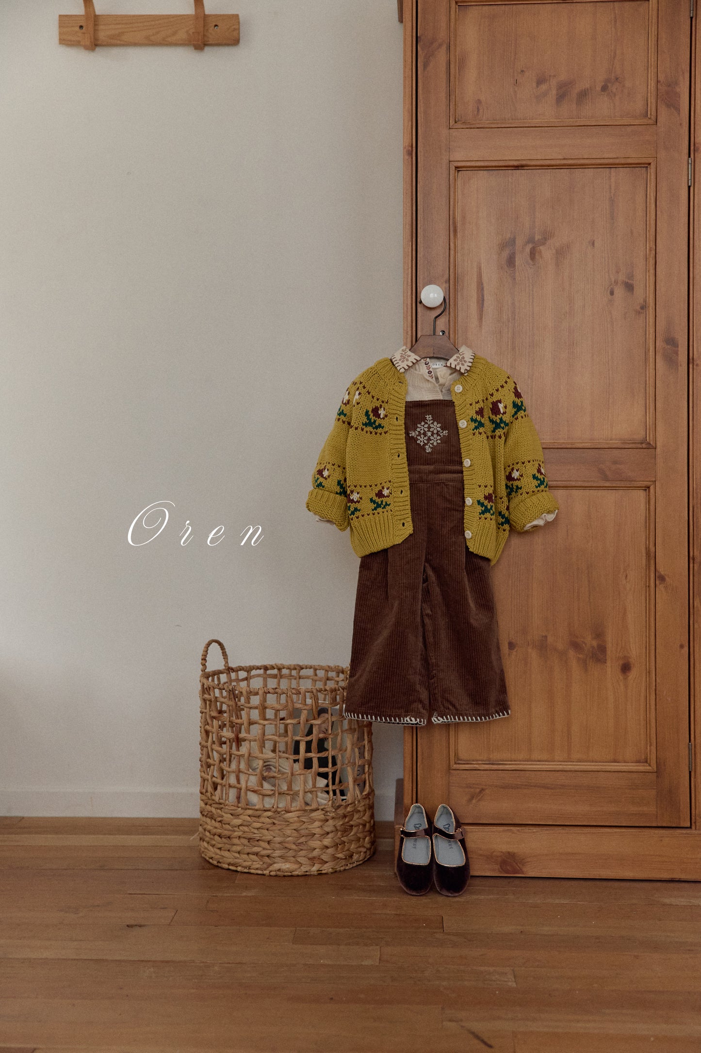 韓國童裝 25秋冬 | OR25412 Belotti Flower Knit Cardigan (2WAY)