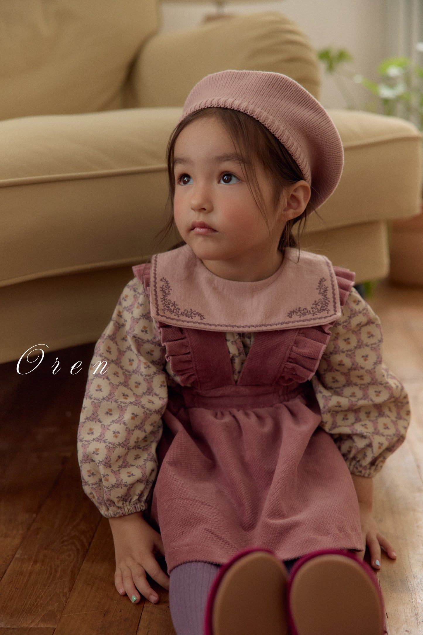 現貨▷ 韓國童裝 25秋冬 | OR25413 Nanette embroidered collar blouse