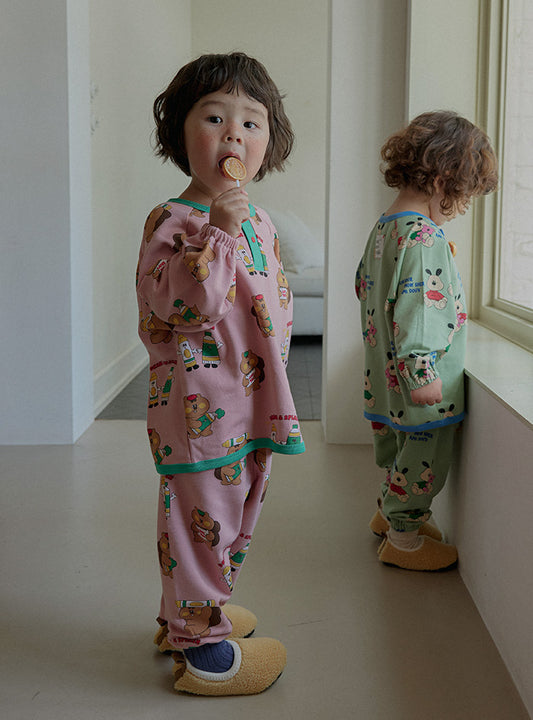 25FW 新款 室內服團購 (30/9截單) 無螢光長袖套裝(90-140) LS66