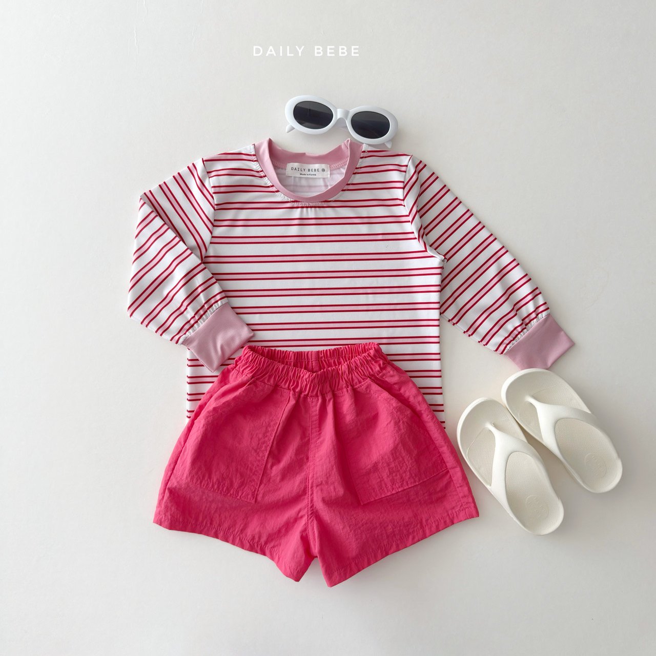 韓國童裝 26夏| DD06 Striped Rash Guard Tee (75-140cm)