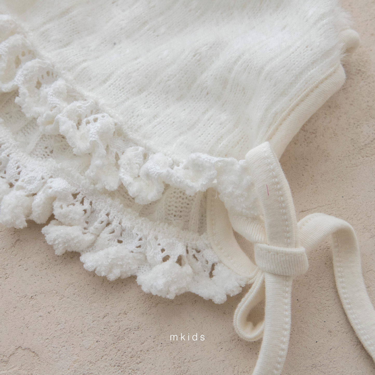 韓國童裝 25秋冬 | MD25434 Lace Bonnet (3-24m)