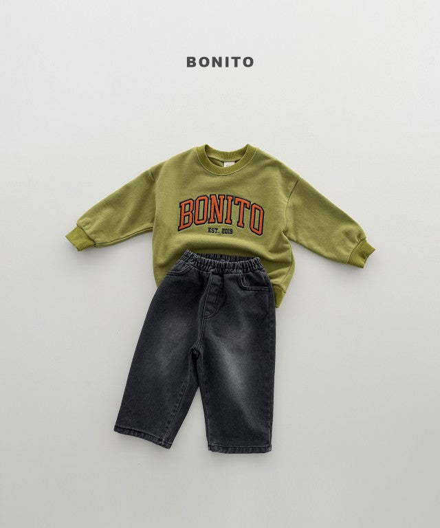 韓國童裝 26秋| BT31 Bonito Patch Embroidery Sweatshirt 衛衣 (80-140)