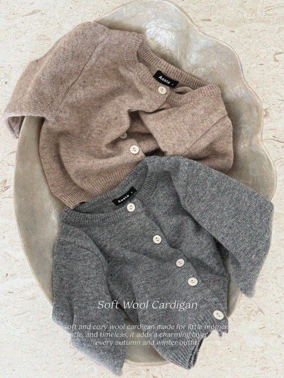 韓國童裝 26秋| AO06 Knit Cashmere Cardigan 外套 (70-110)