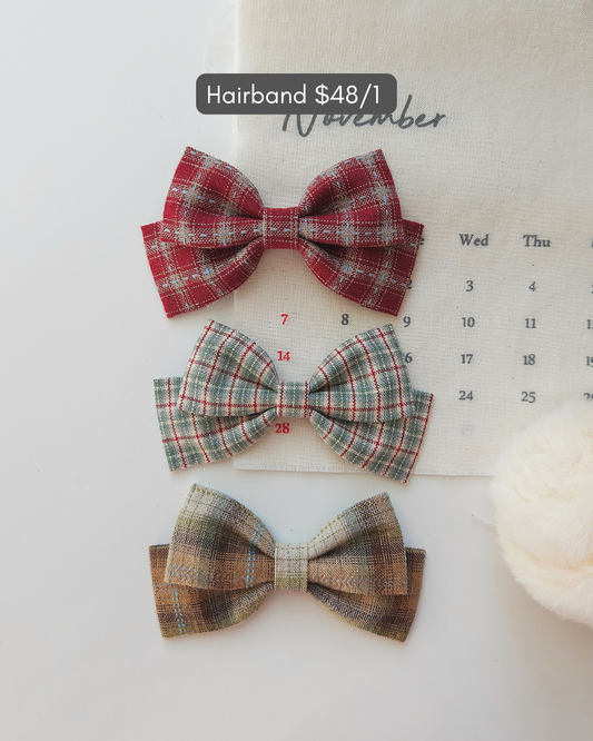 獨家限量預購/ 聖誕頭飾 Christmas Hairpin Ribbon