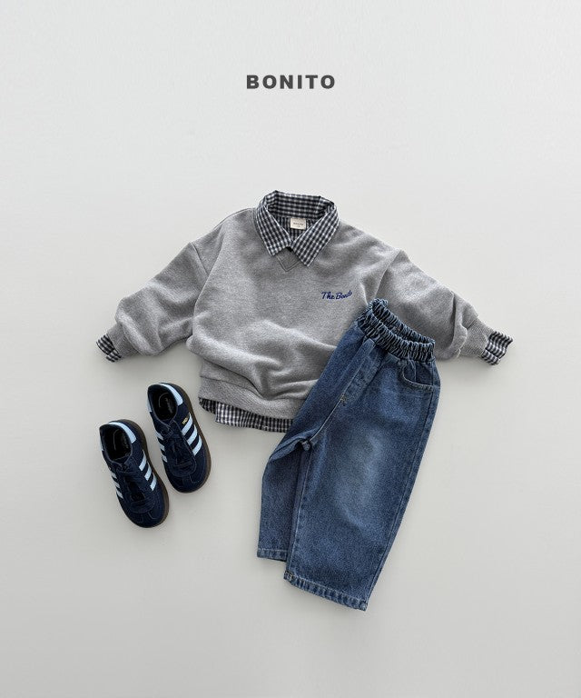 韓國童裝 26秋| BT46 V Neck Sweatshirt 衛衣 (80-140)