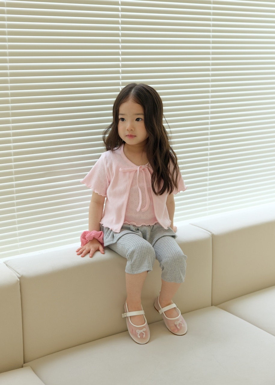 韓國童裝 26夏| DD11 Eyelet Cardigan Set (75-140cm)