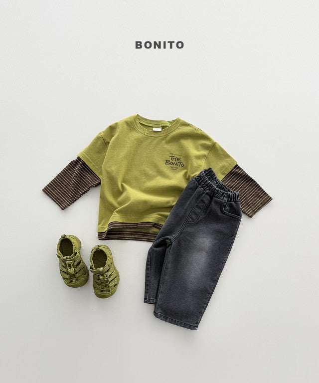 韓國童裝 26秋| BT09 Half Layered Tee 上衣 (80-140)
