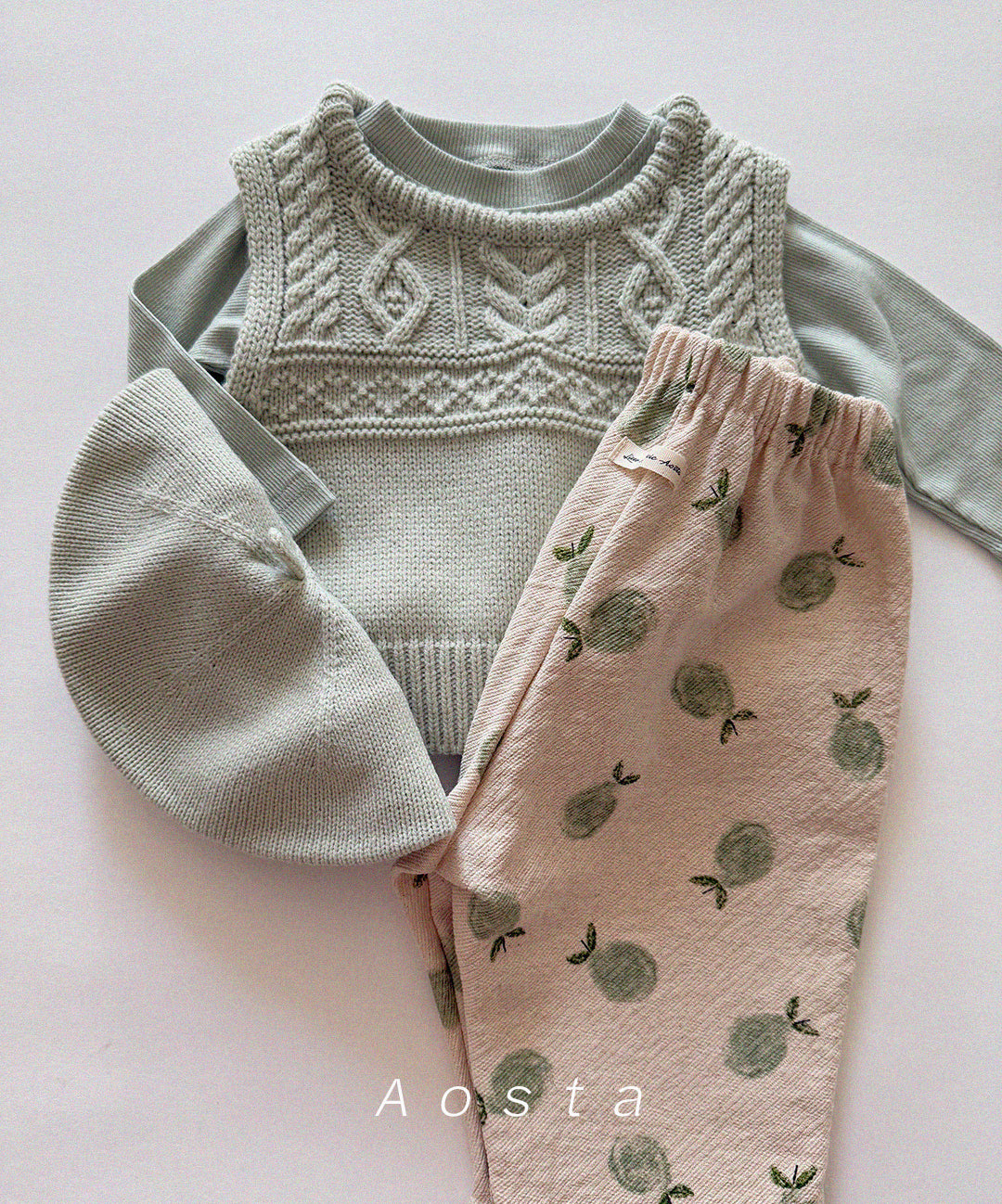 韓國童裝 26春 | AO26106 Knit Vest