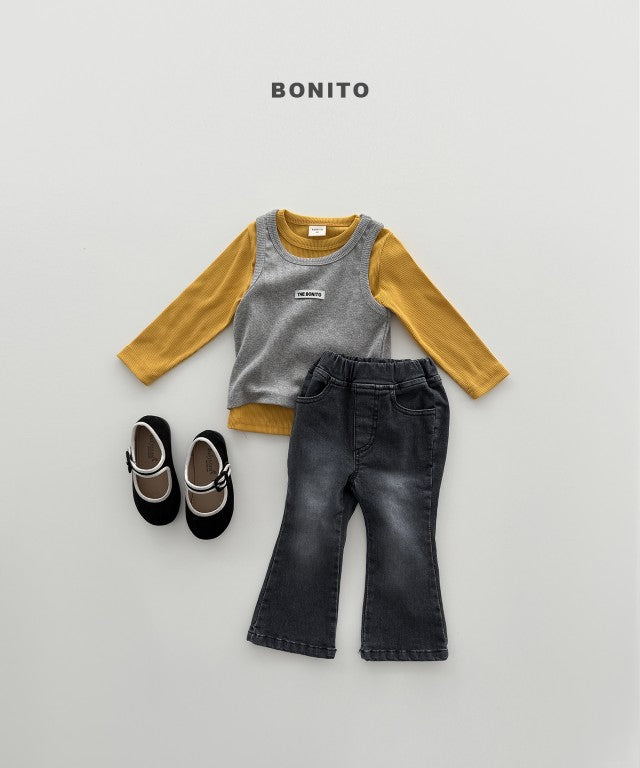 韓國童裝 26秋| BT57 Bootcut Spandex Denim Pants 牛仔褲 (80-140)