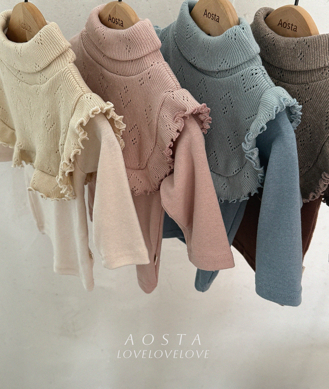 韓國童裝 25秋冬 | AO25430 Reete frill turtleneck