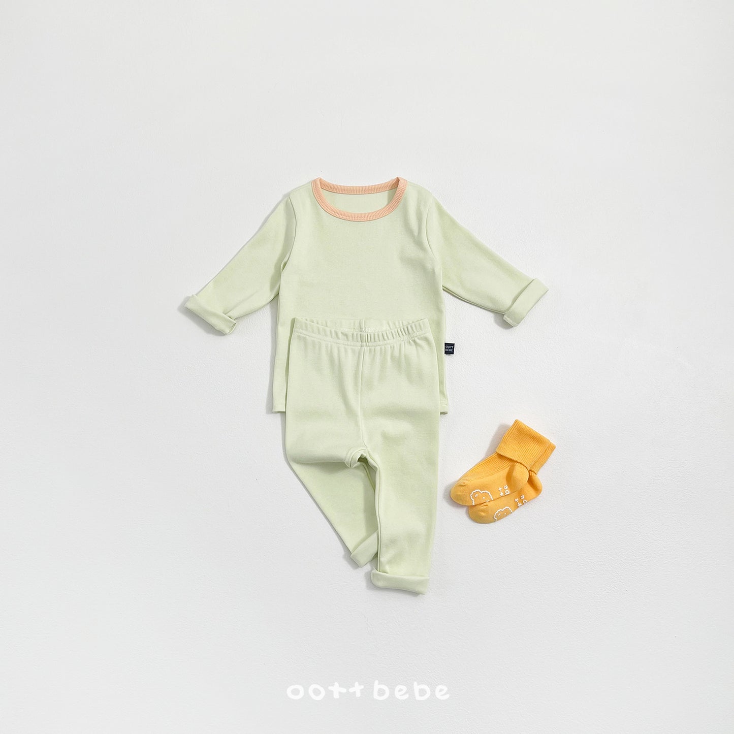 韓國童裝 26SS | OT04 Kids Modal Heart Top and Bottom Set (75-120cm)