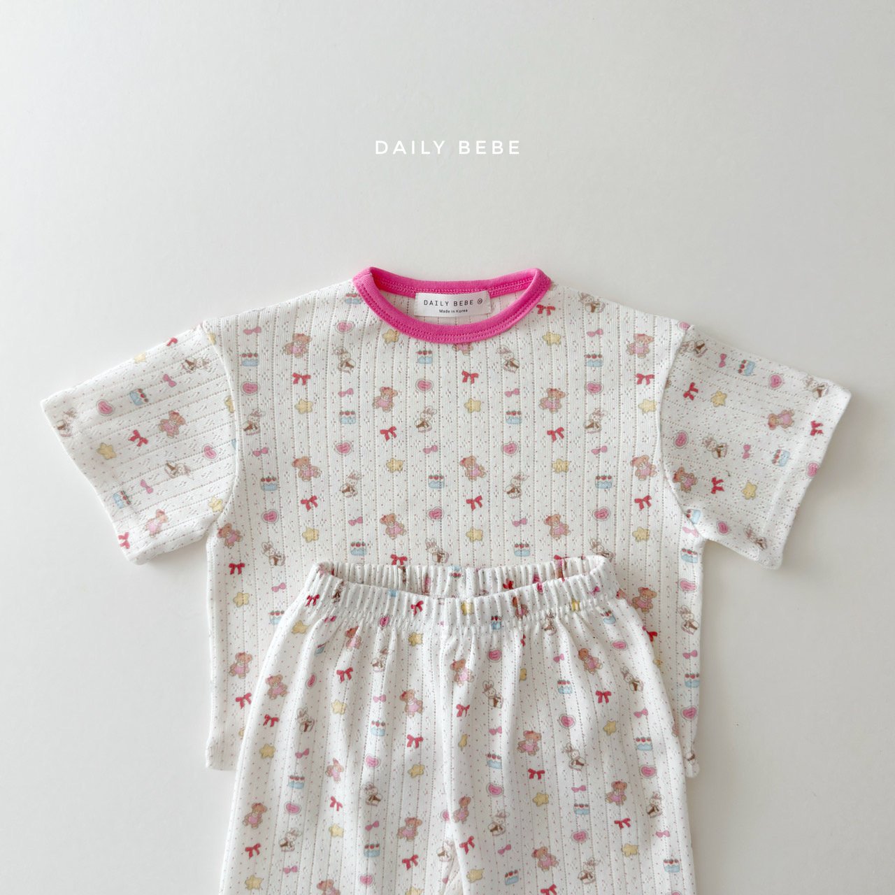 韓國童裝 26夏| DD08 Summer Eyelet Loungewear Set (75-140cm)
