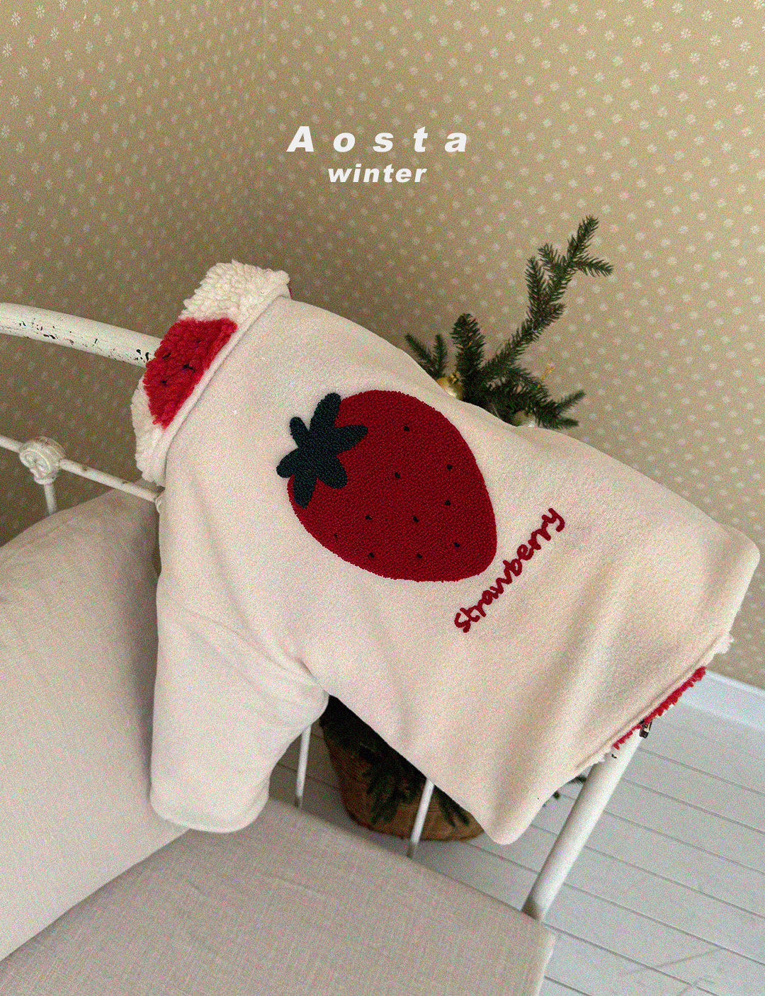 韓國童裝 25秋冬 | AO25420 Strawberry 2-way Jacket