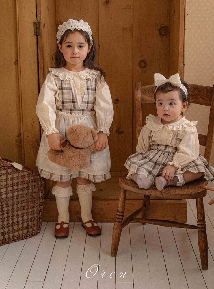 韓國童裝 26春 |  OR75 Amelia lace blouse (85~120cm)