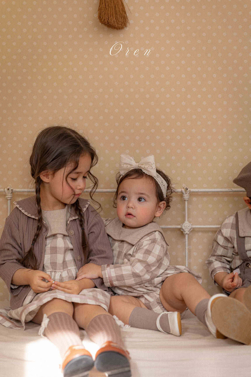 韓國童裝 26春 |  OR92 Checked Suit (75~90cm)