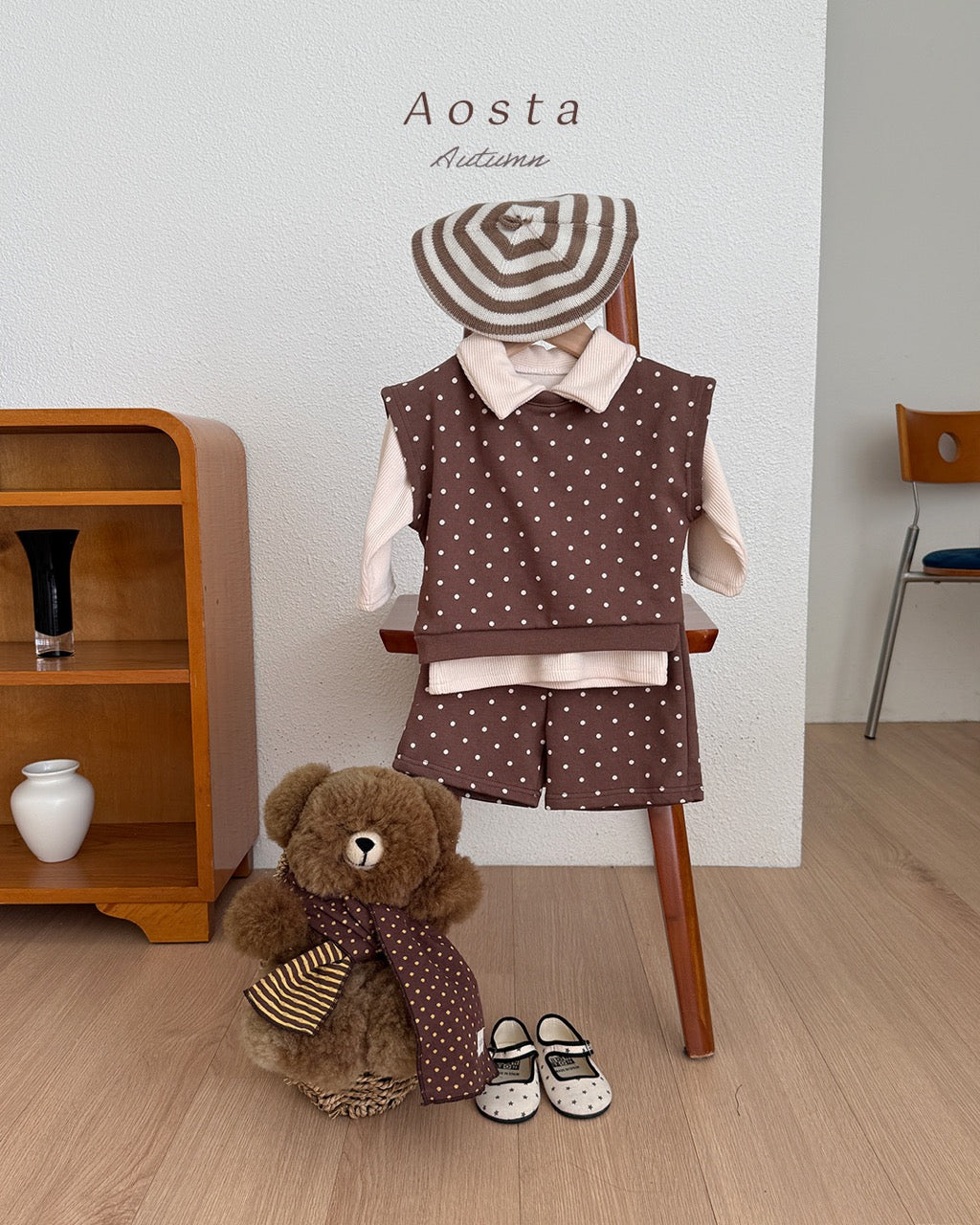 韓國童裝 26秋| AO13 Dot Tongtong Vest 背心 (70-110)