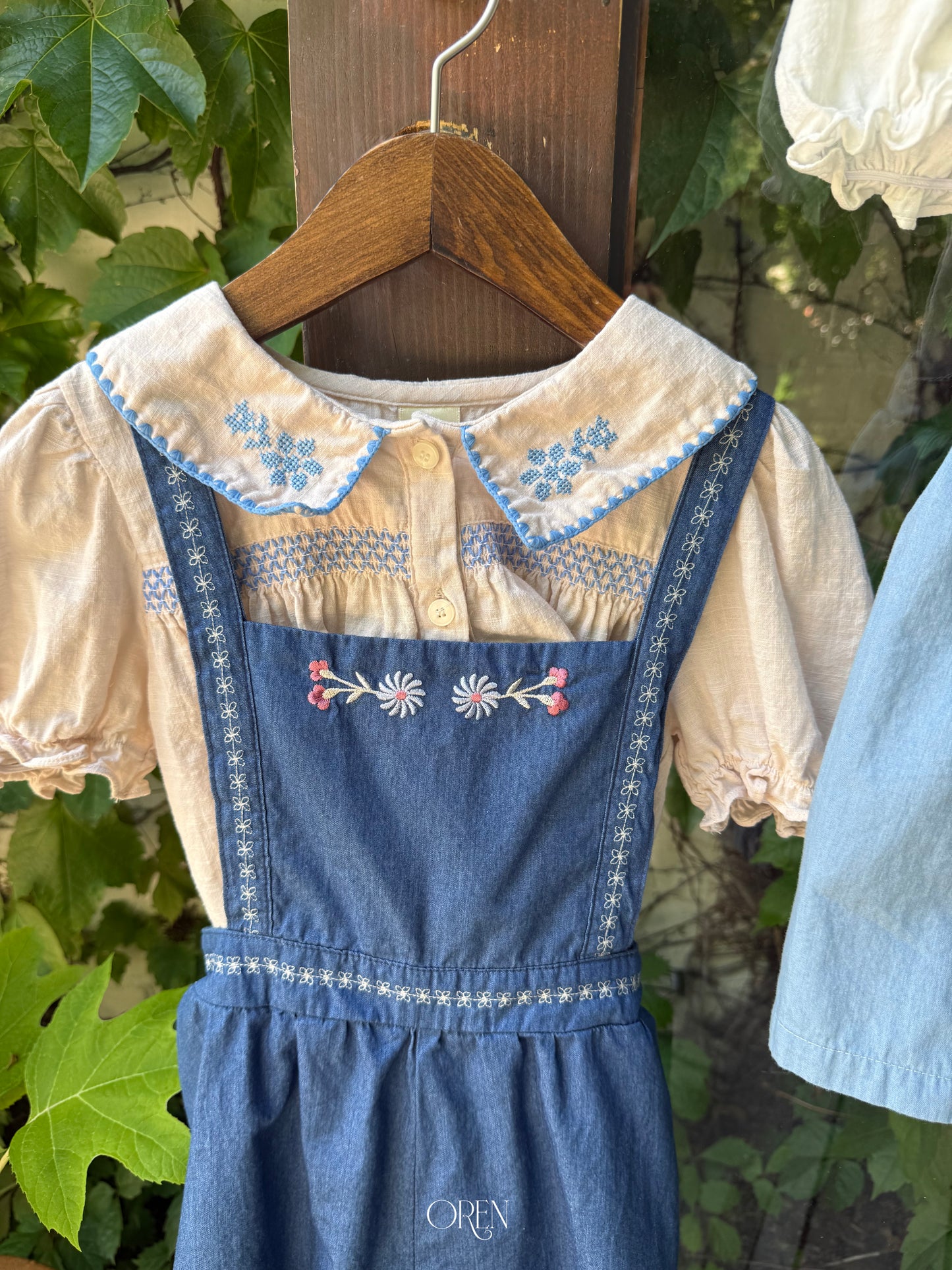 韓國童裝 26夏| OR81 Soleil Denim Overall 索雷伊牛仔吊帶褲 (90-120)