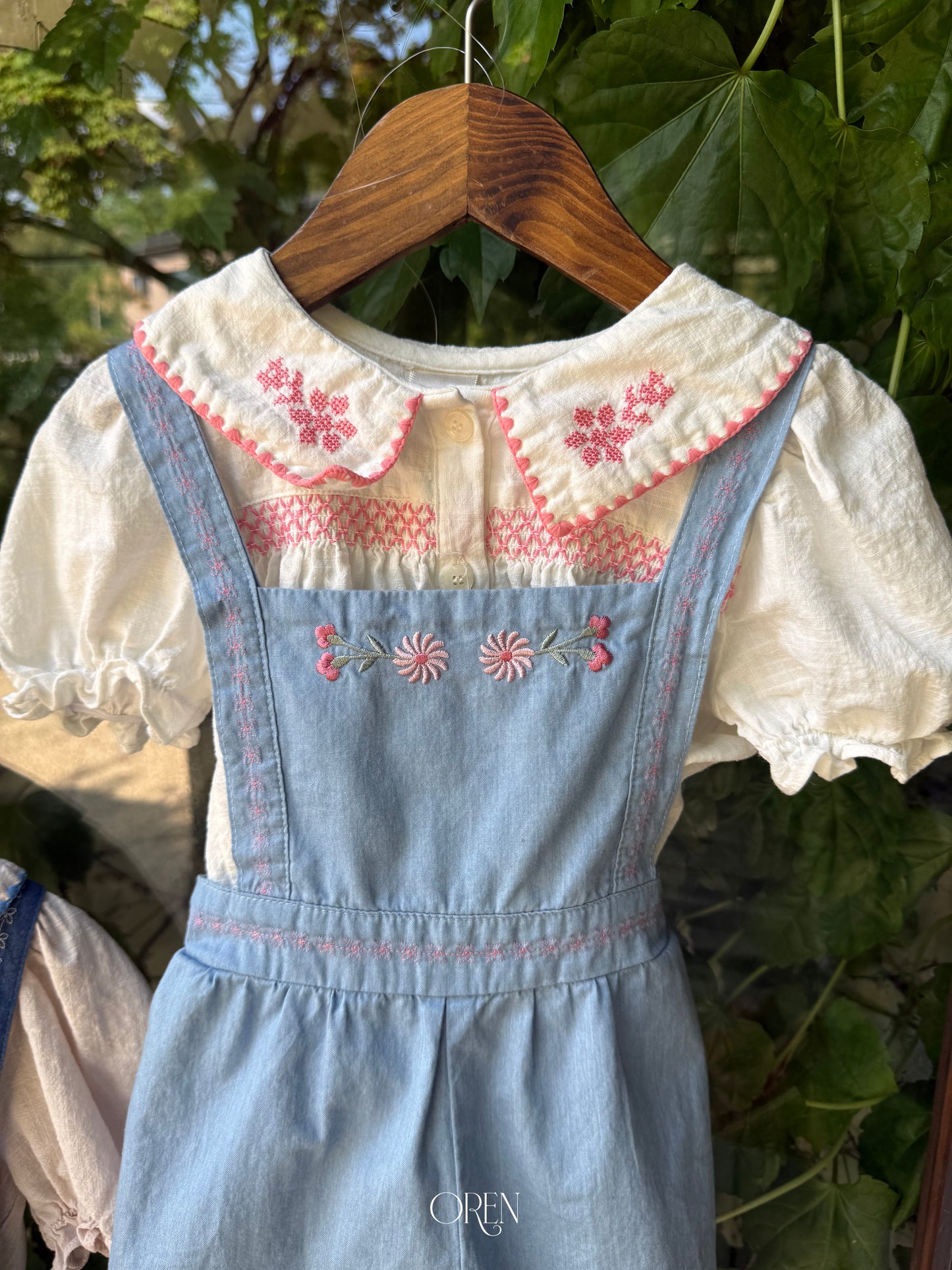 韓國童裝 26夏| OR81 Soleil Denim Overall 索雷伊牛仔吊帶褲 (90-120)