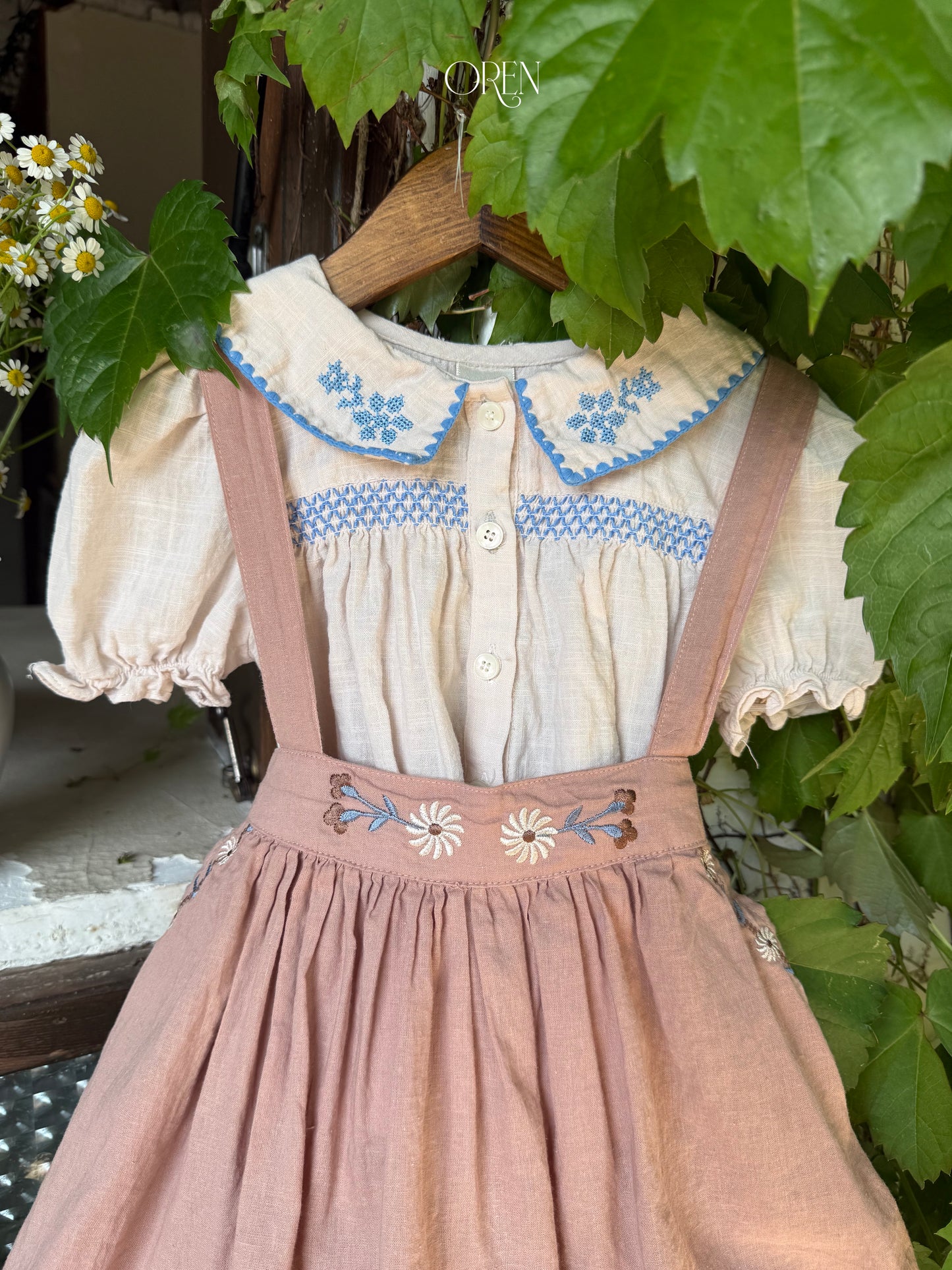 韓國童裝 26夏| OR79 Brisa Jumper Skirt 布里薩吊帶裙 (90-120)