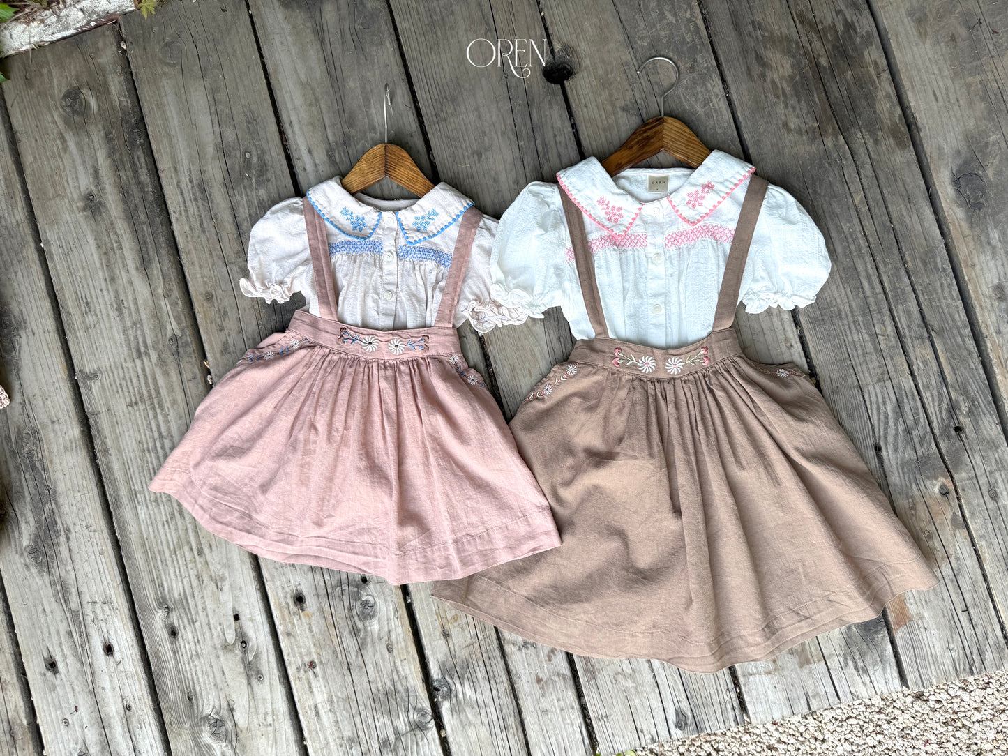 韓國童裝 26夏| OR79 Brisa Jumper Skirt 布里薩吊帶裙 (90-120)