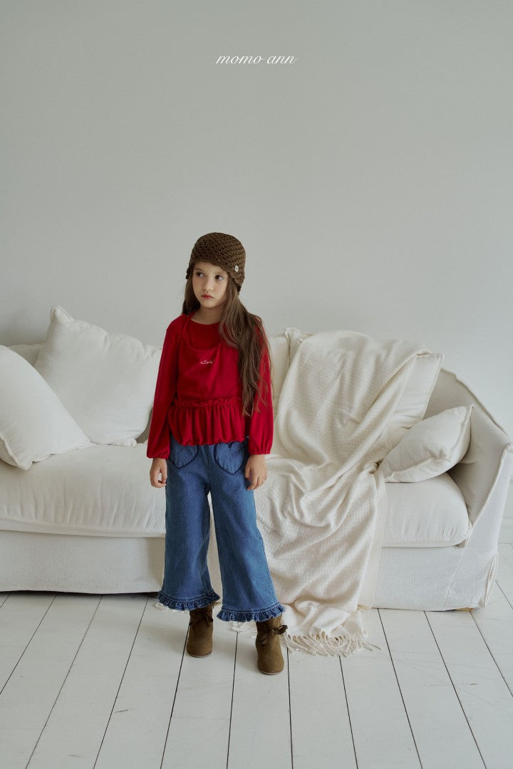 韓國童裝 26秋| MN28 Frill Jeans 牛仔褲 (90-130)