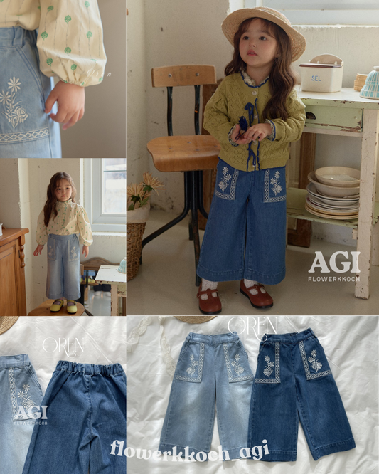 韓國童裝 26春 |  OR44 Amelie Floral Jeans (85~120cm)