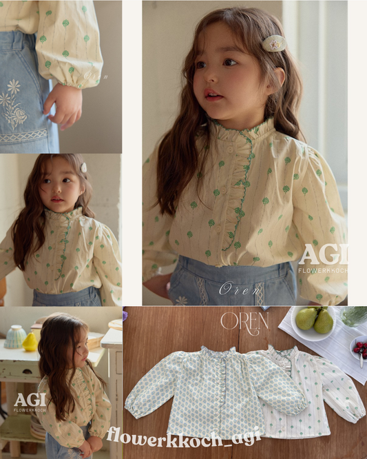 韓國童裝 26春 |  OR42 Colette Floral Shirt (85~120cm)