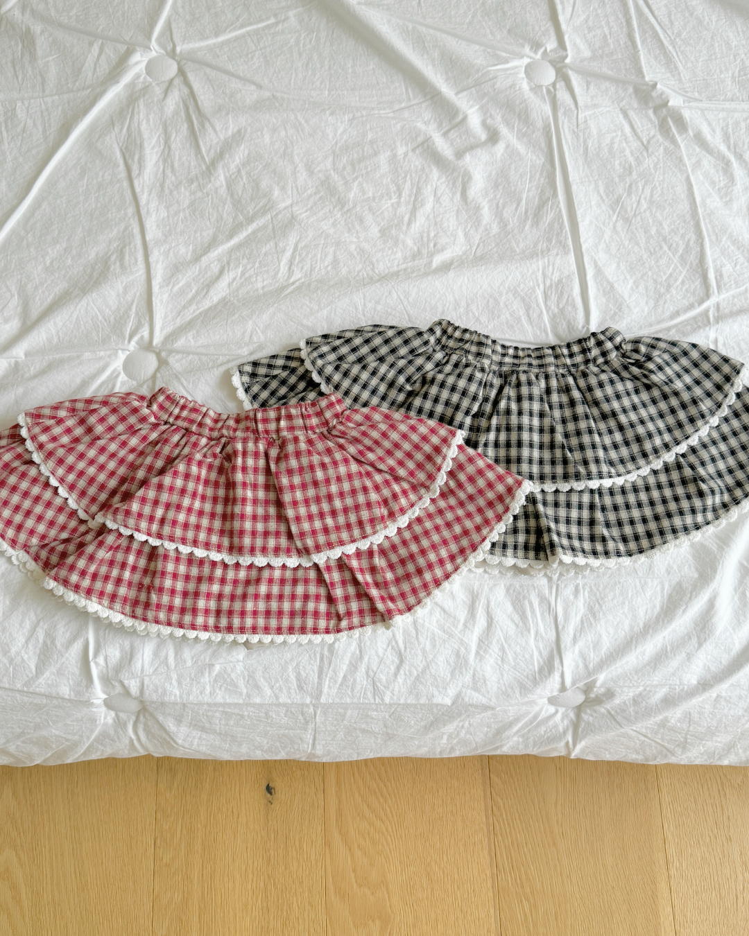 韓國童裝 25秋冬 | NB25422 Check Skirt Pants