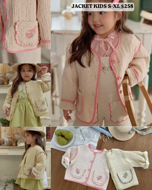 韓國童裝 26春 |  OR39 Maison Printemps Quilted Jumper (85~120cm)