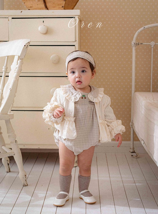 韓國童裝 26春 |  OR99 Blanc knit cardigan (85~120cm)