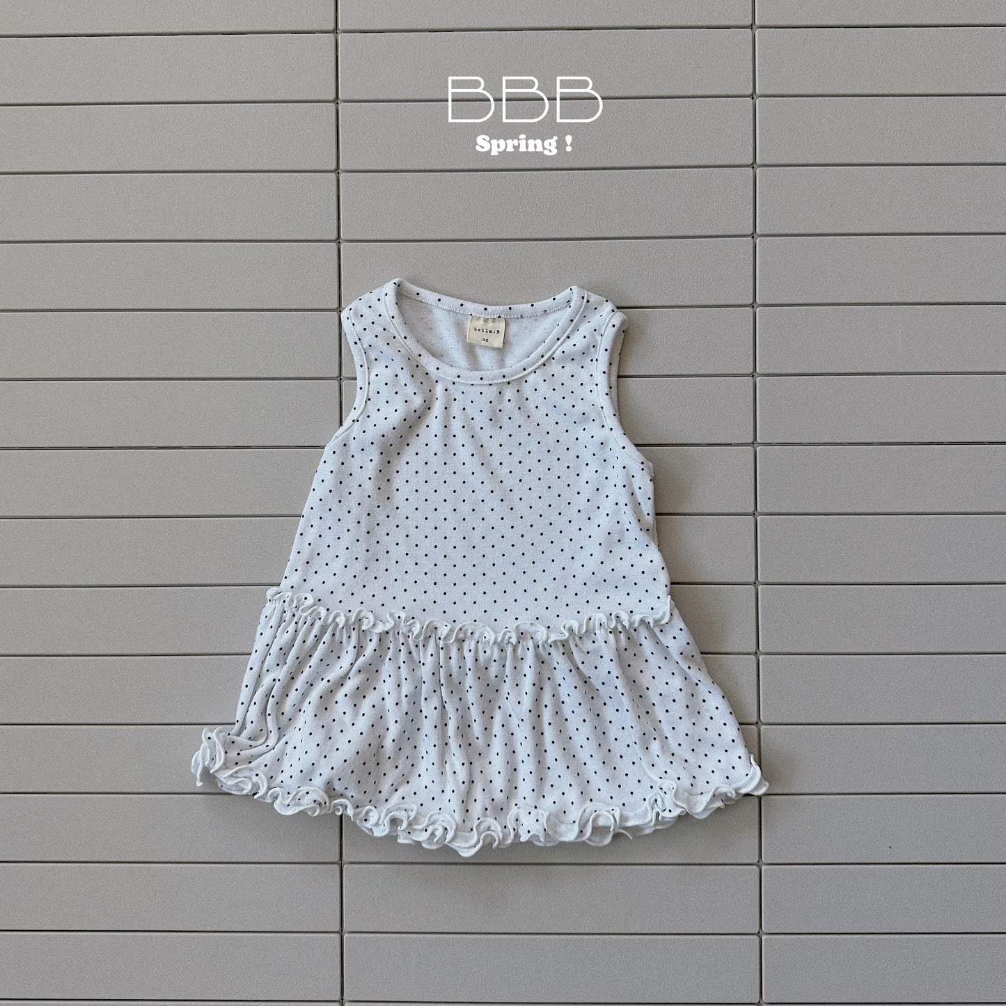 韓國童裝 26春 | BB11 Lacarong Sleeveless Dress (70-110cm)