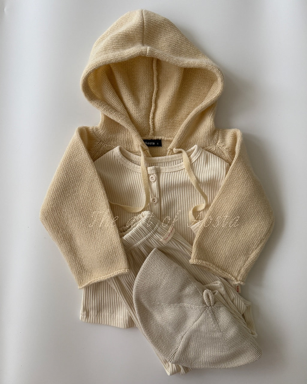韓國童裝 26秋| AO10 Knit Cookie Hoodie 連帽衫 (70-110)