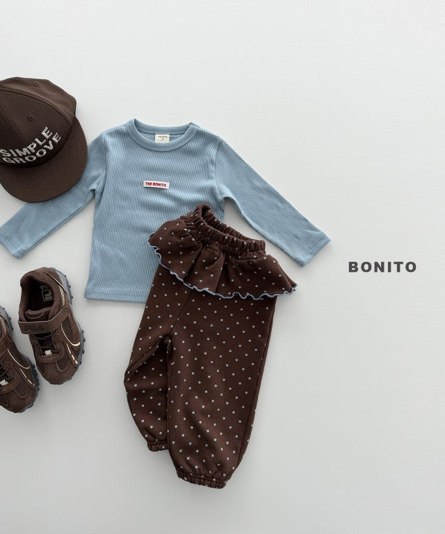 韓國童裝 26秋| BT60 Dot Frill Jogger Pants 長褲 (80-140)