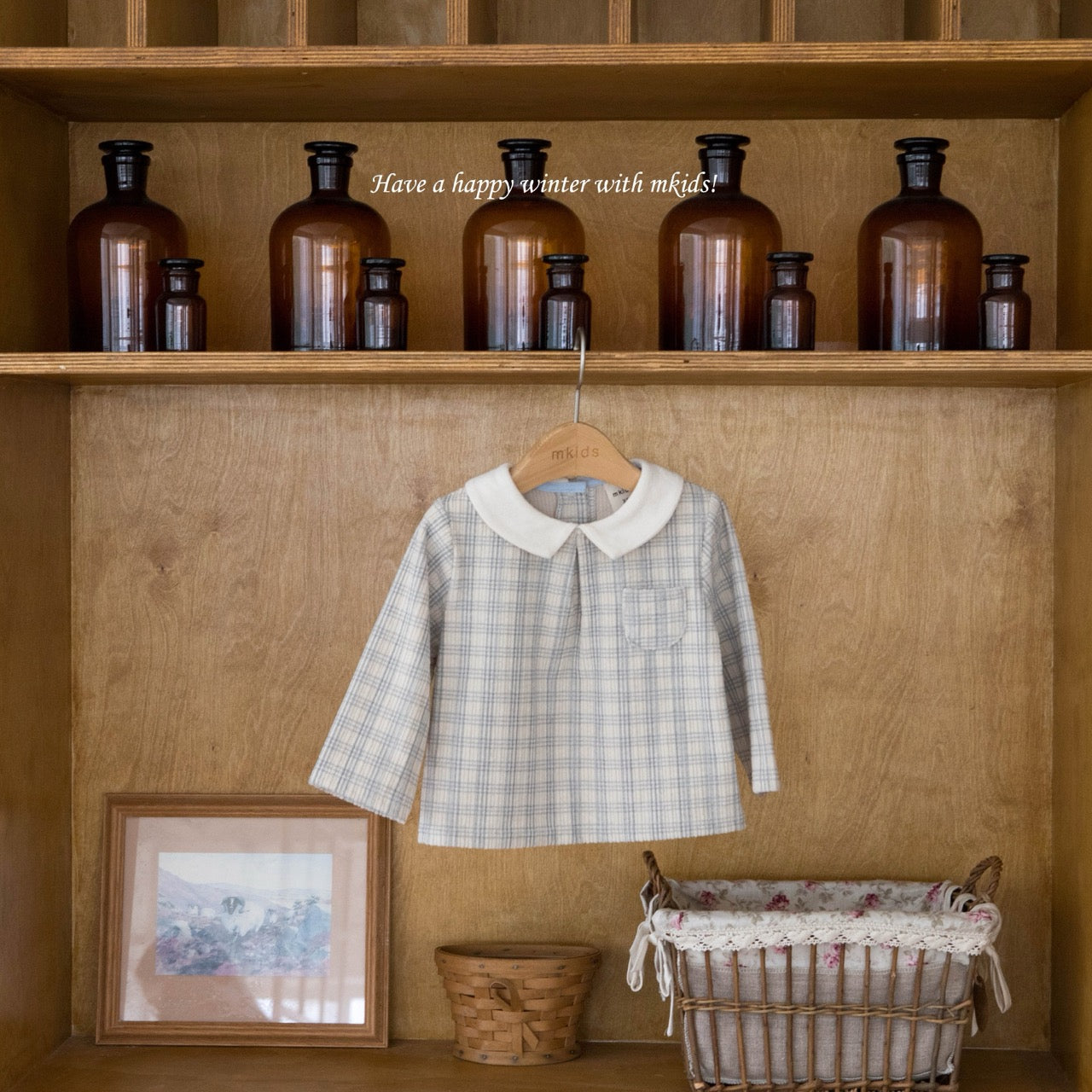 韓國童裝 25秋冬 | MD25456 Check Shirt