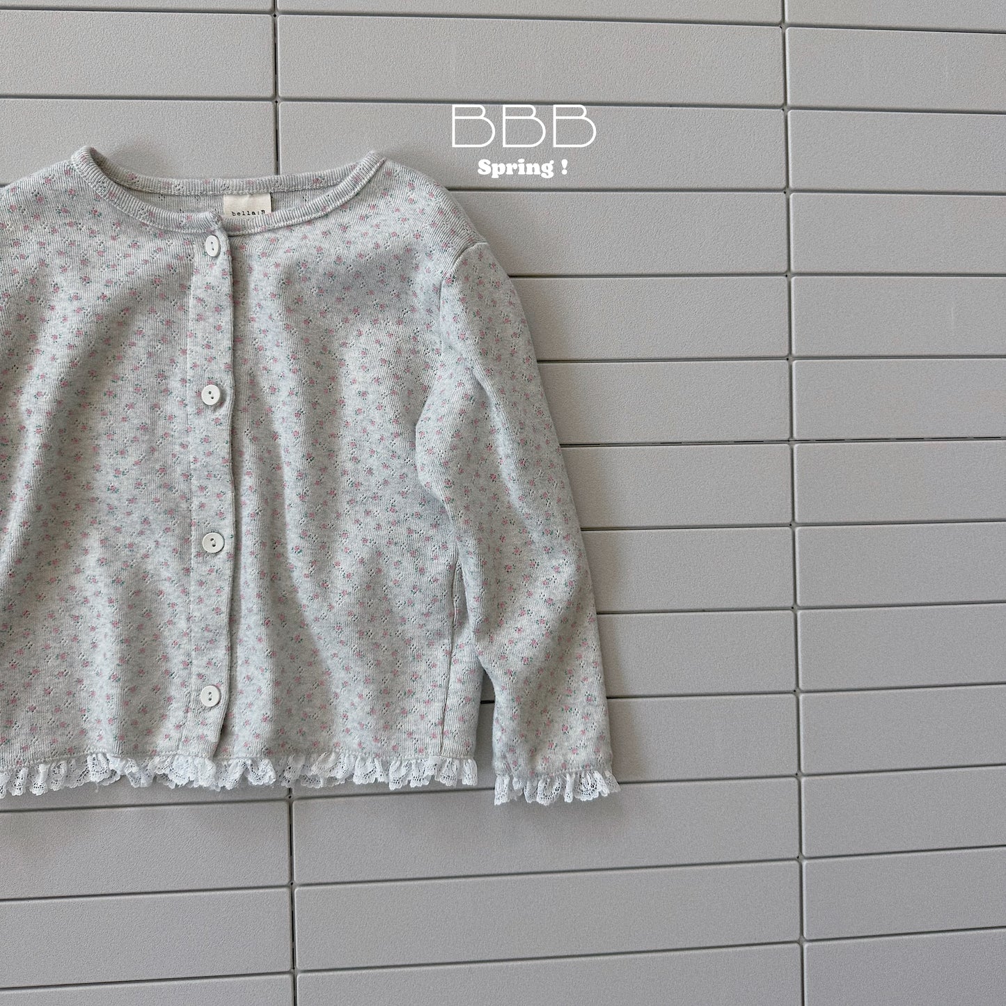 韓國童裝 26春 | BB15 Bebe Flower Cardigan (70-110cm)