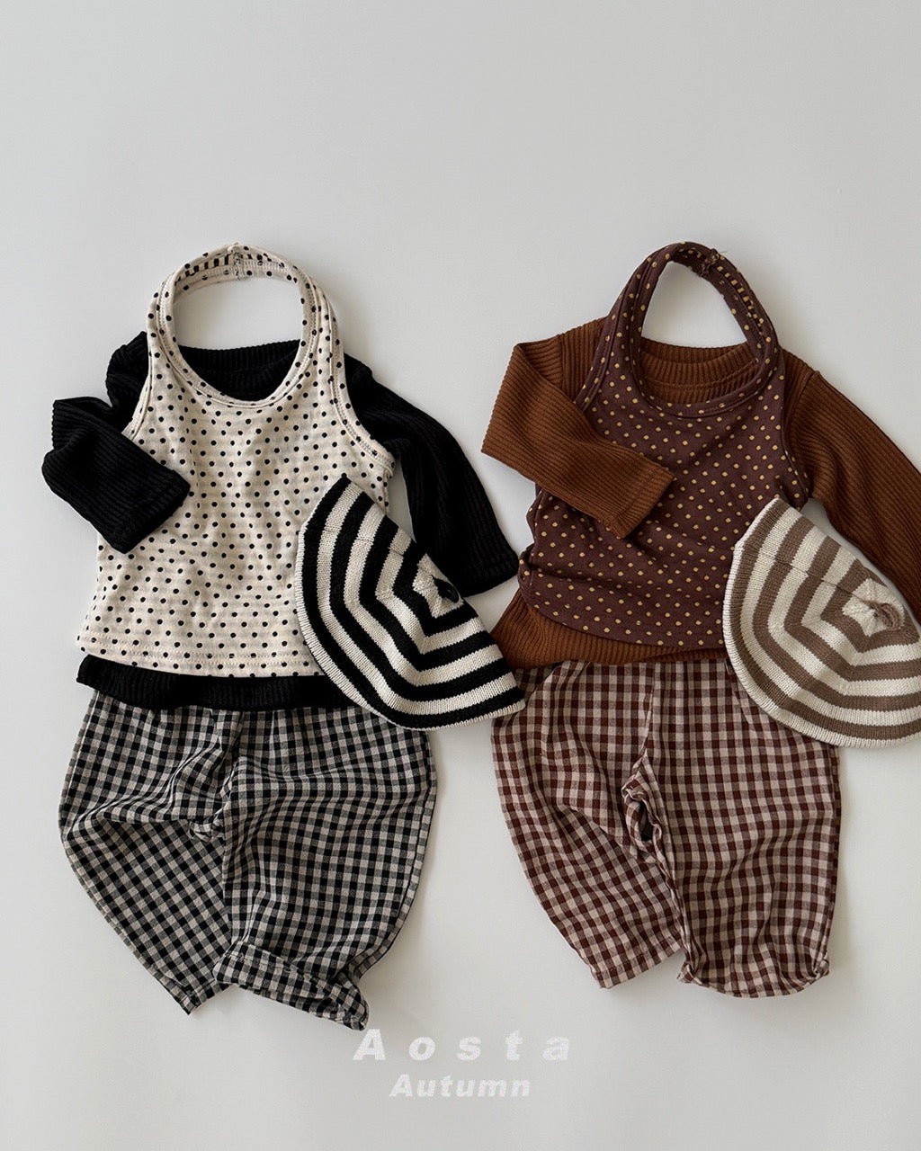 韓國童裝 26秋| AO52 Choco Chip Halter Neck 背心 (70-110)