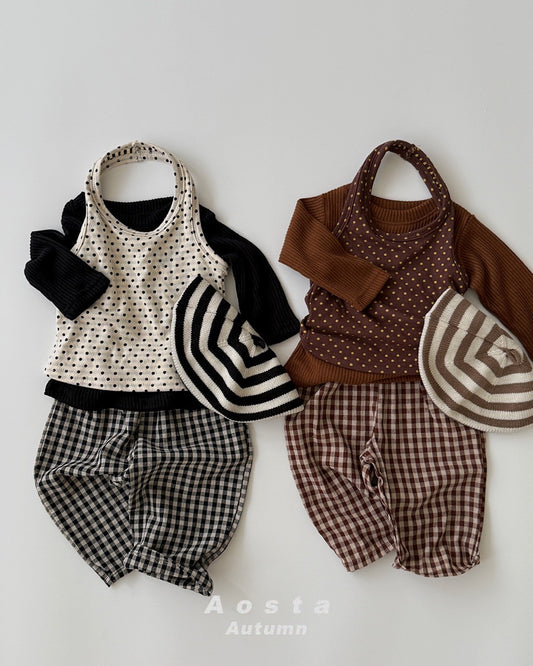 韓國童裝 26秋| AO52 Choco Chip Halter Neck 背心 (70-110)