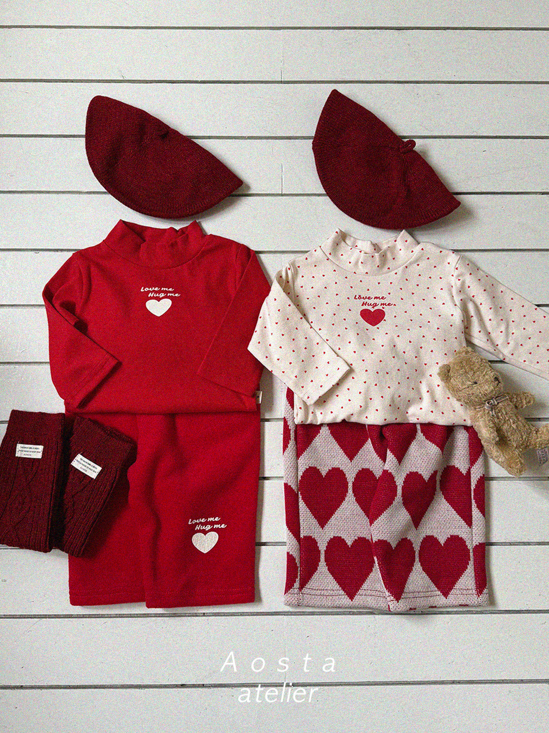 韓國童裝 25秋冬 | AO2423 Love Me Turtleneck